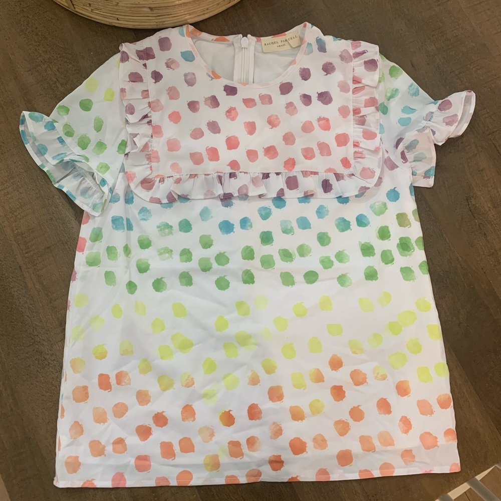 Rachel Parcell Color Dot Top - Size Small